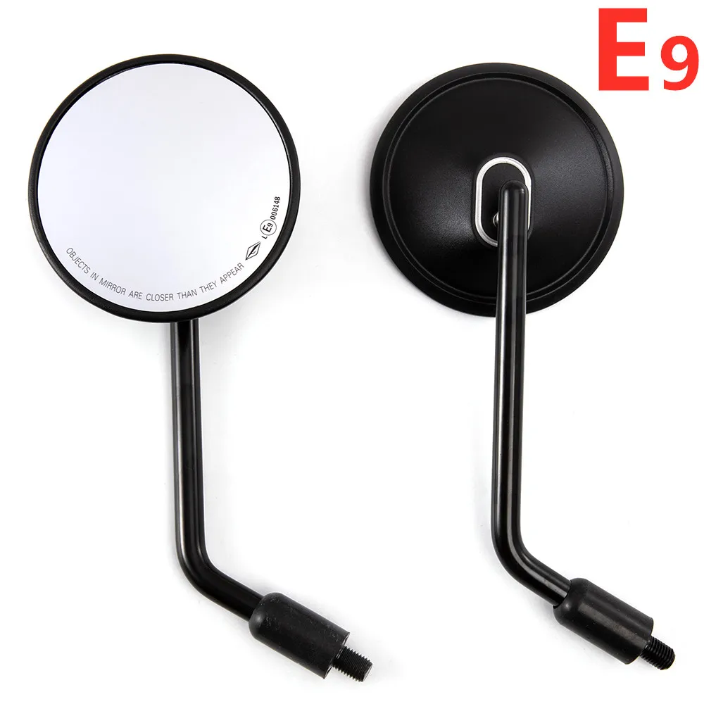 1 Pair Black Motorcycle Rear View Mirror Universal Scooter Mirrors 10mm for Honda CB 350 450 550 600 650 750