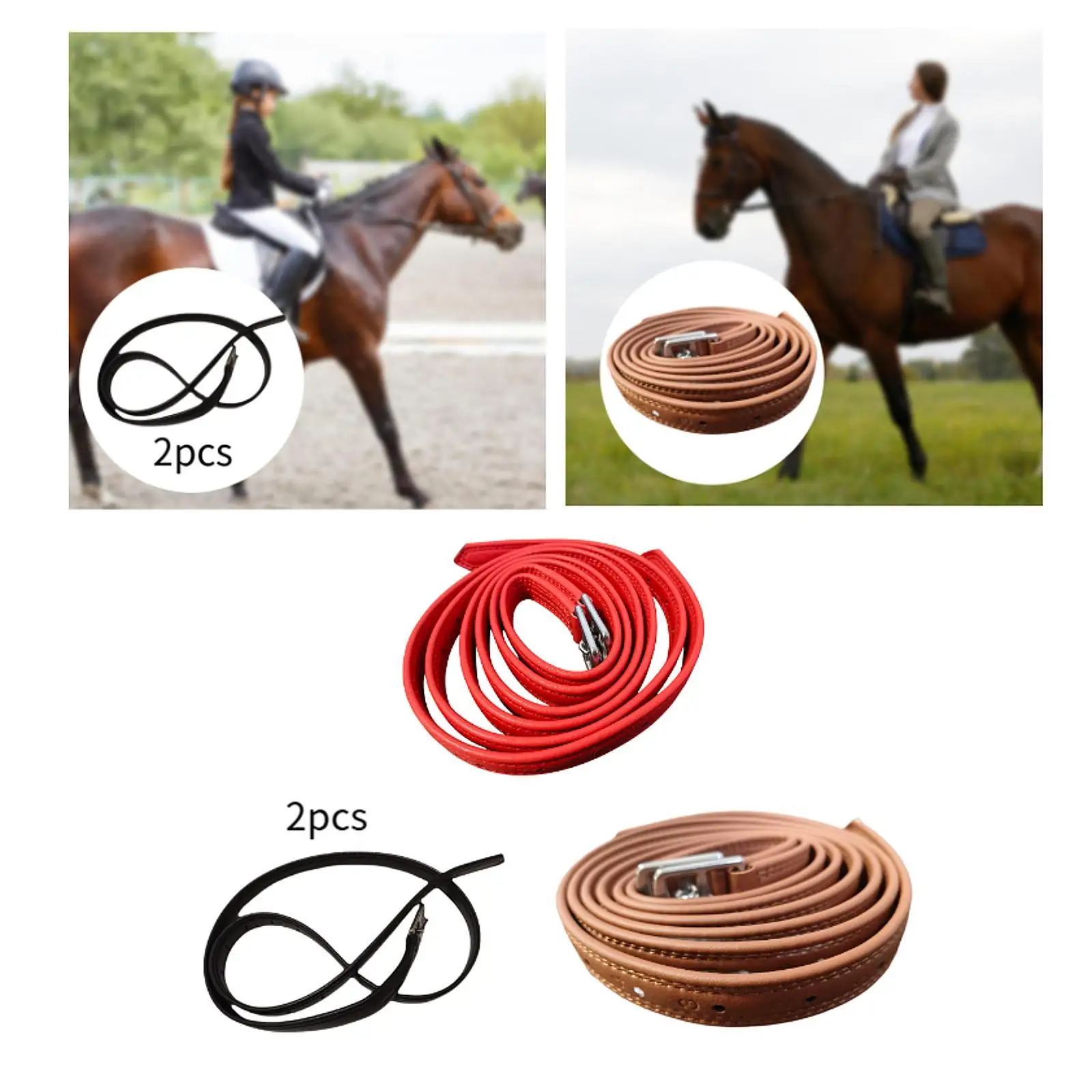 

2Pcs Stirrup Leathers Accessories 1.4 M Length with Stainless Steel Buckles