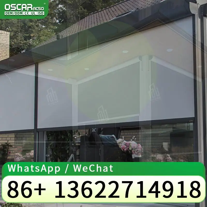 Blackout Waterproof Exterior Electric Automatic Roller Blind for Window Garden Outdoor Use Rolling Blind