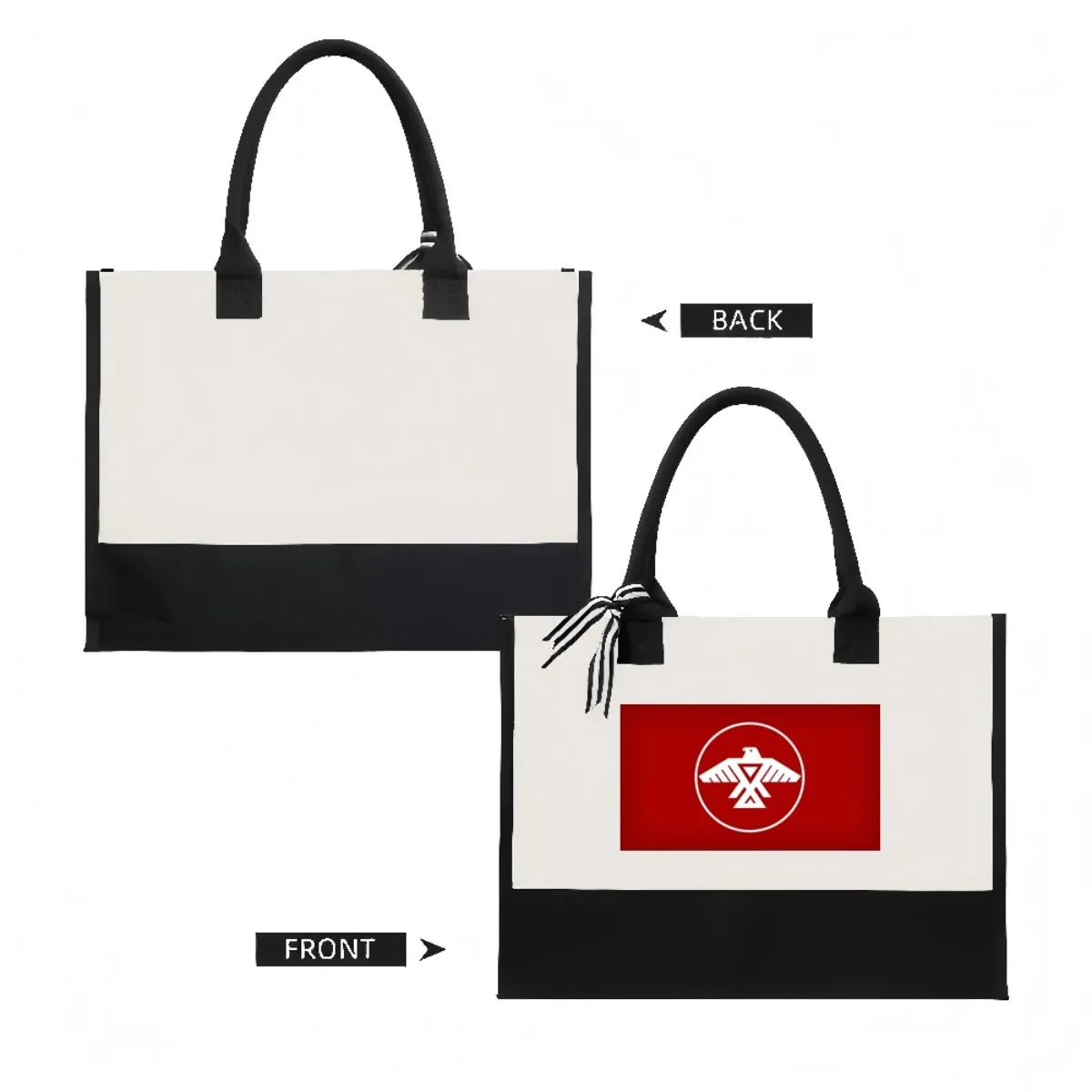 TN RIR (2) 2026 وصول جديد موضة عملية واسعة قابلة لإعادة الاستخدام حمل حقيبة نمط طباعة 2 لهجة الثقيلة حقيبة كتف كبيرة ل #2