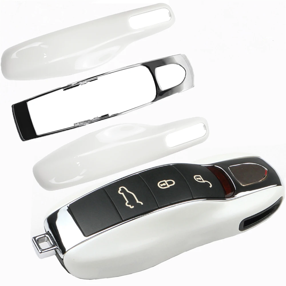 

Car Smart Remote Key Case Fob Covers Set Shell For Porsche Panamera Spyder Carrera Macan Boxster Cayman Cayenne 911 970 981 991