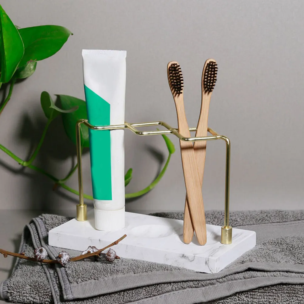 Marble Finish Makeup Organizer Desktop Brush Holder for Lipsticks, Foundations, Eyeshadows, Bronzers, Blush