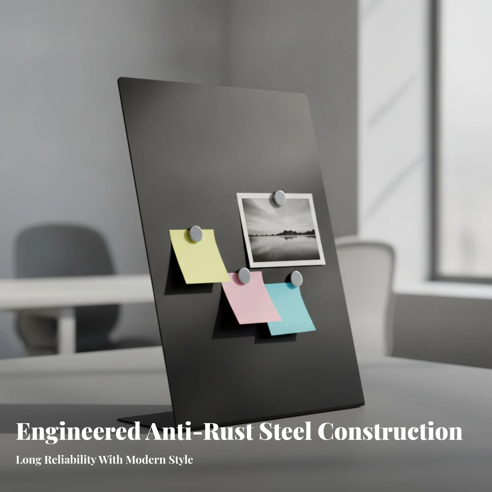 freestanding-l-shaped-magnetized-display-board-black-magnetized-memo-board-with-support-bracket-compact-long-lasting
