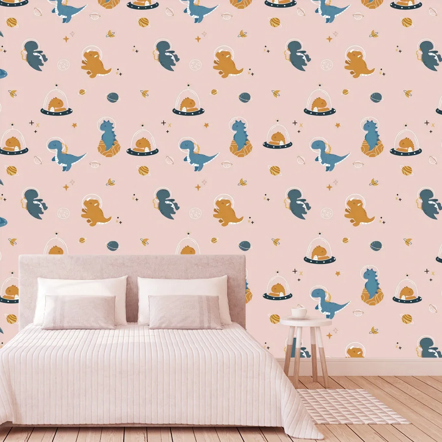 20+ Cartoon Animal Dinosaur Wallpaper for Living Room Decoration Kid's Baby Home Decor Murals, Removable Self Adhesive Optional