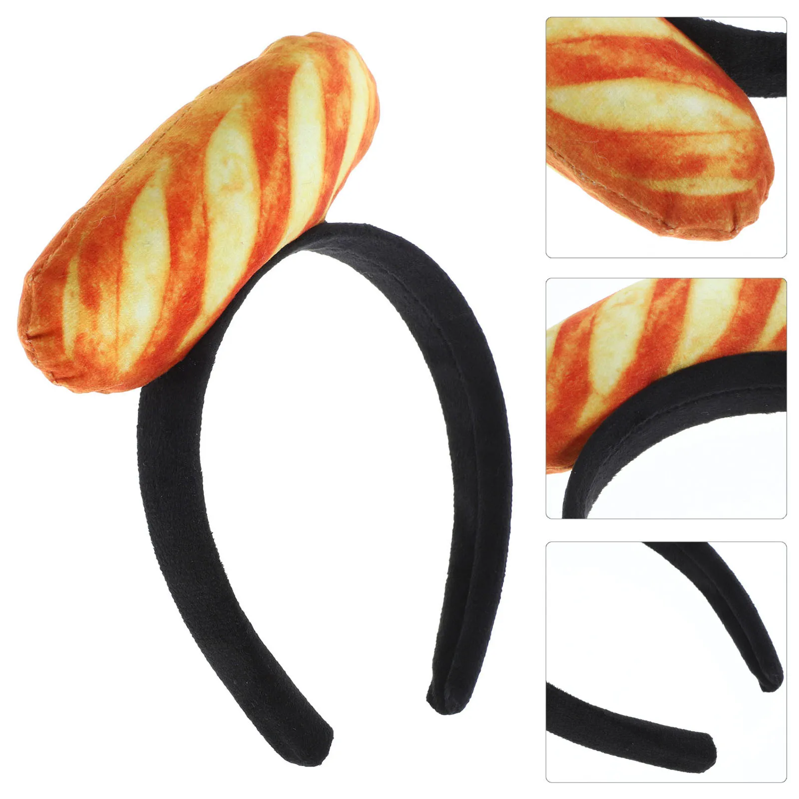 

1pc Bread Headband Lightweight For Women Party Festival Cosplay Masquerade Music Carnival Dress Up Headwear Photo Prop