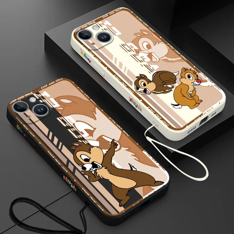 Stitch Toy Story Chip Dale Mickey Mouse Edges Phone Case for iPhone 15 Pro Max 14 13 Plus 12 11 MINI XR X XS Anti-Scratch