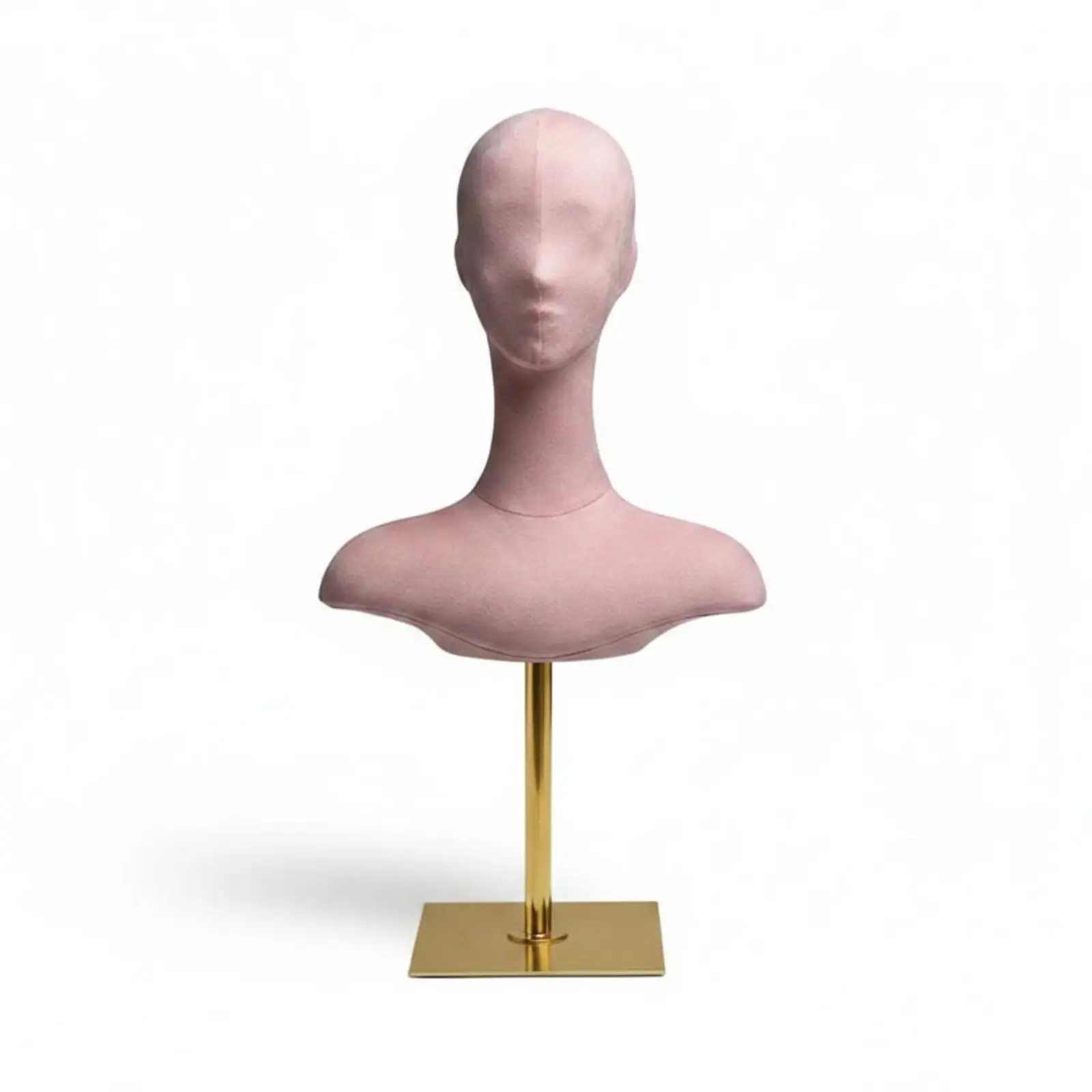 Fiberglass Mannequin Head with Shoulders Stand Realistic Female Model Display for Hairdresser Wig and Hat Showcases