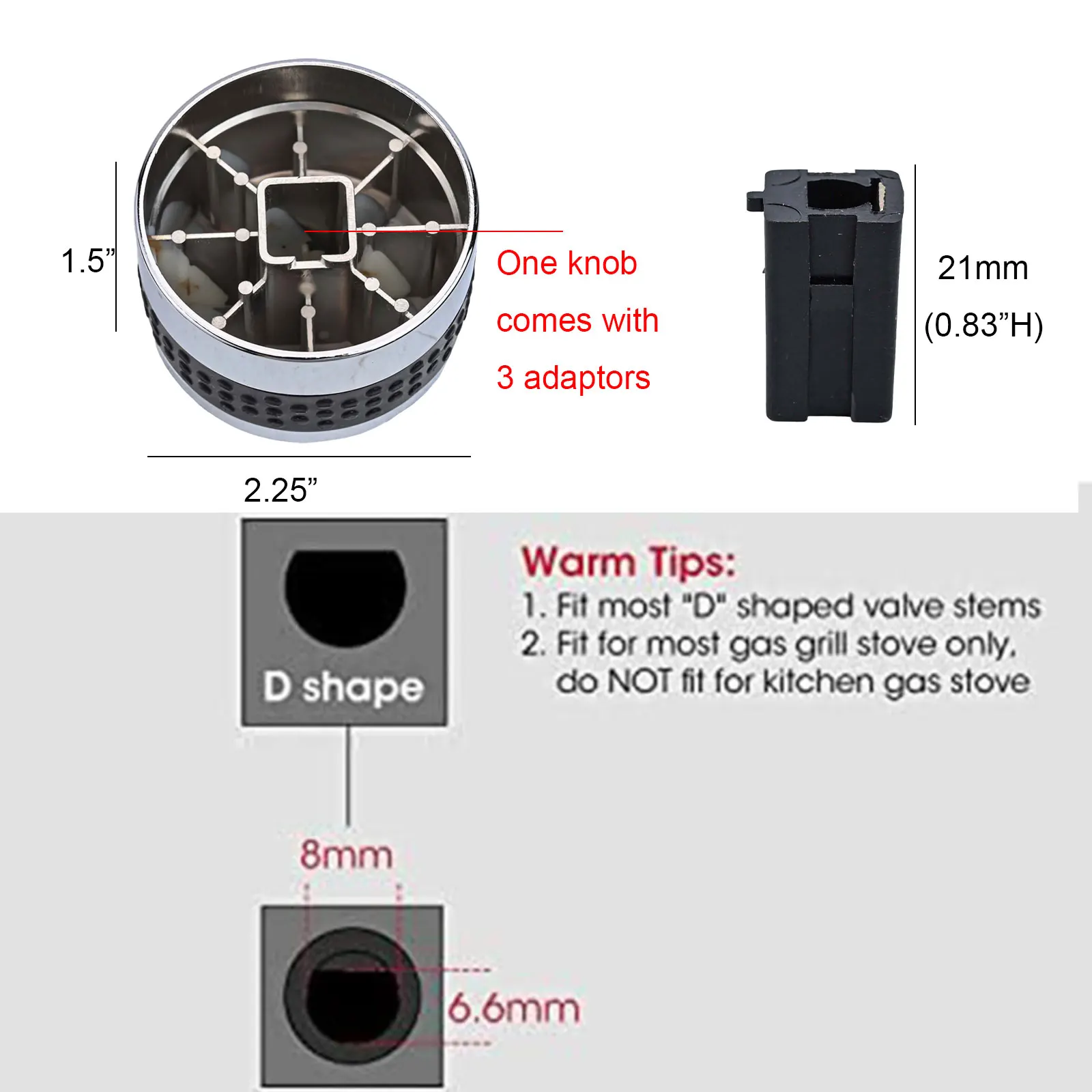 3/5/6PCS Premium Gas Grill Control Knobs Replacement For BBQ Grills Easy To Barbecue Stove Knob Accessories Switch Knob