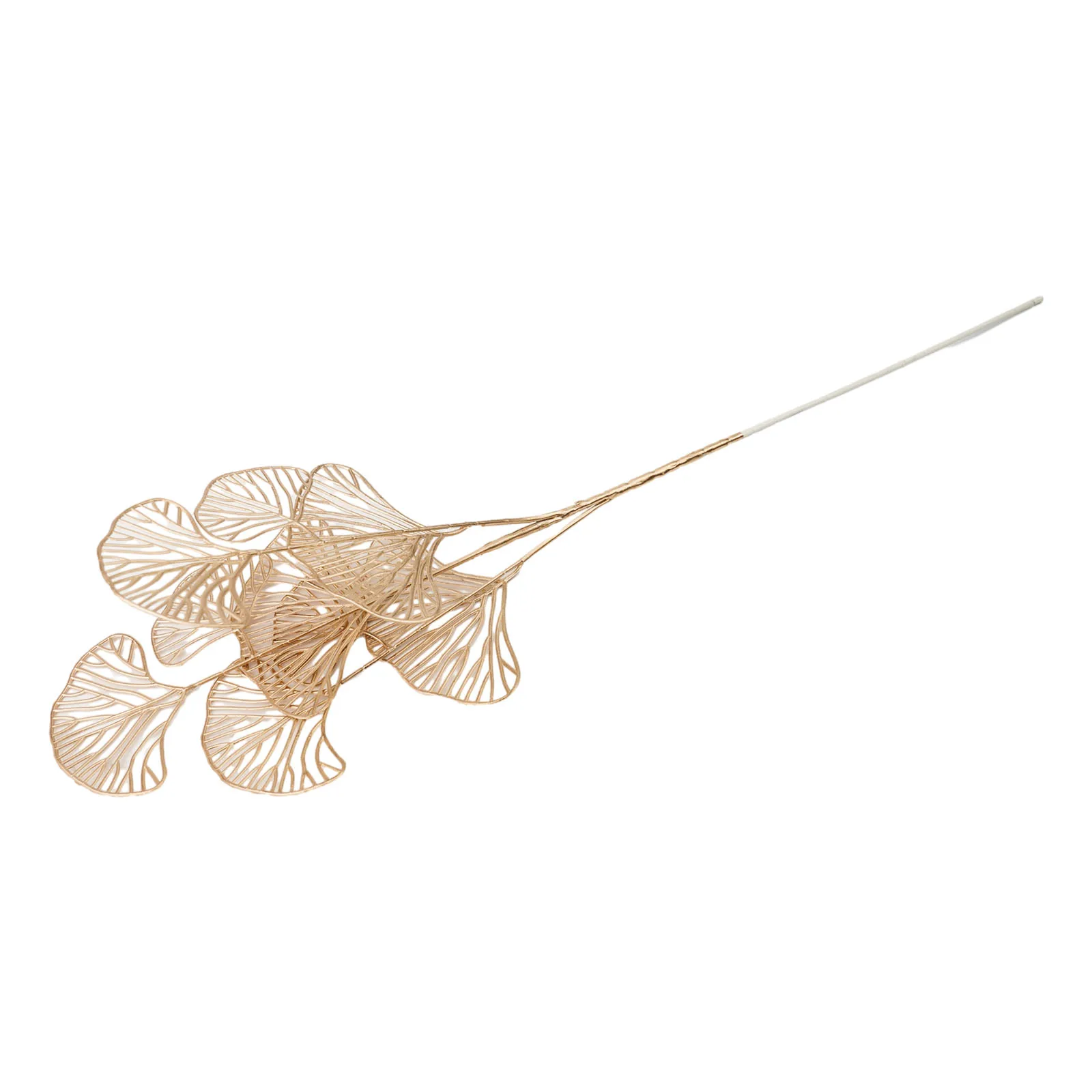 For New Year Wedding Decorations Simulated Flower Ginkgo Leaf Decor Golden Color Simulated 1pc Decor Flower Arrangement