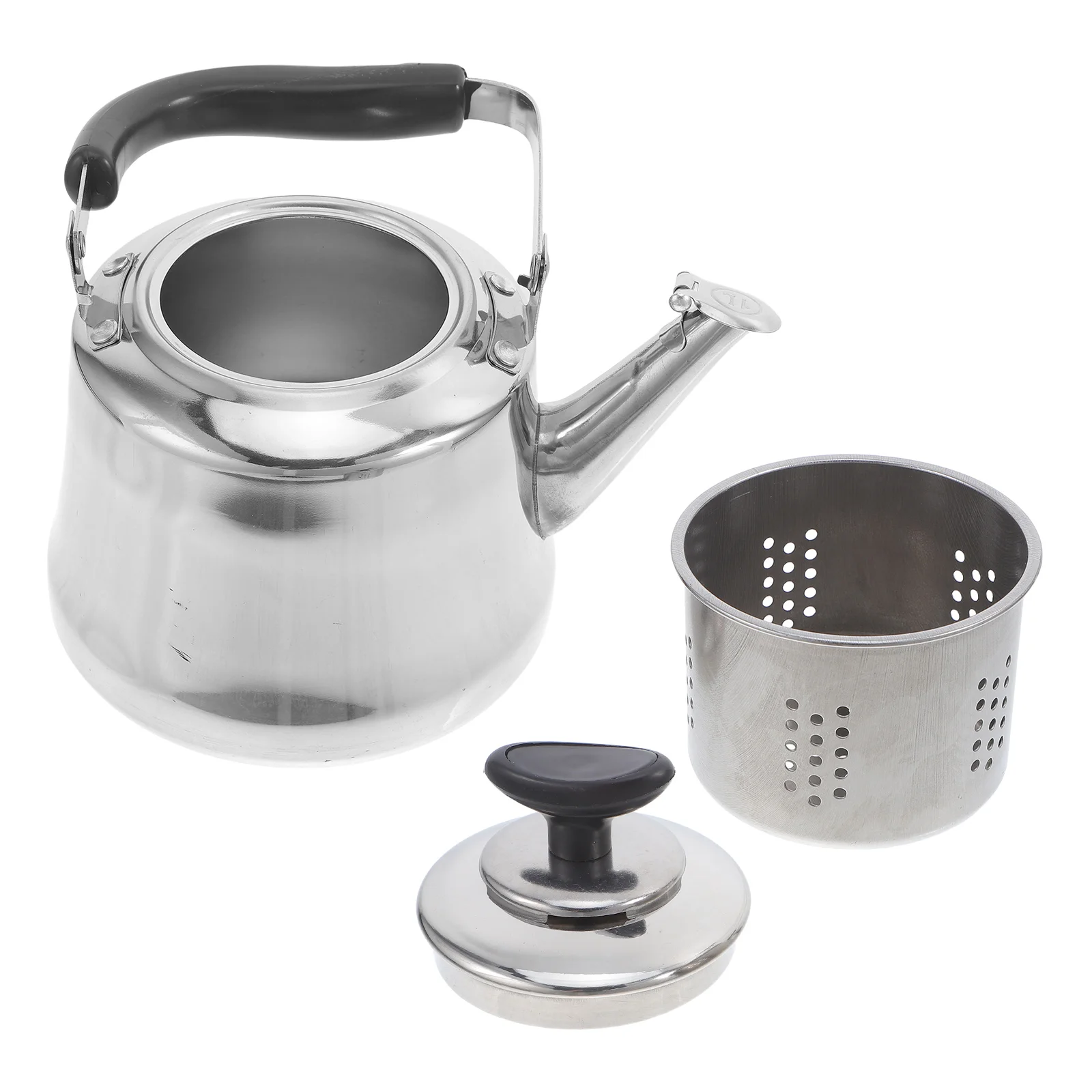 

Stainless Steel Loud Alarm Boiling Water Kettle Heat Resistant Portable Camping Household