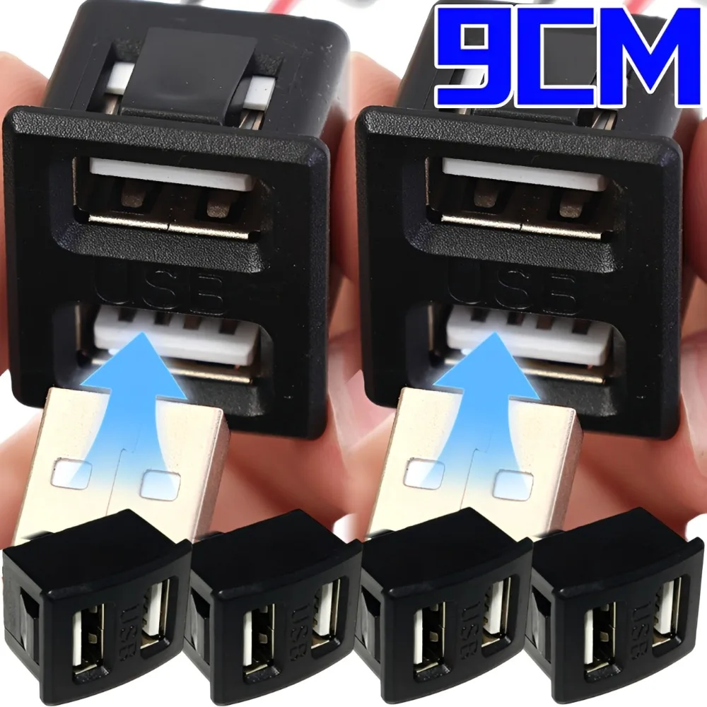 Universal Auto Dual Type C Female Jack Flush Mount Power Socket 5V 2A USB C Snap in Connector for Car Interior Upgrade Charger