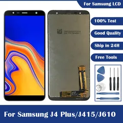 100% Test dla Samsung J4 + J415 SM-J415F J415G J415FN ekran LCD zamiennik ekranu LCD Galaxy J4 Plus J610 J6