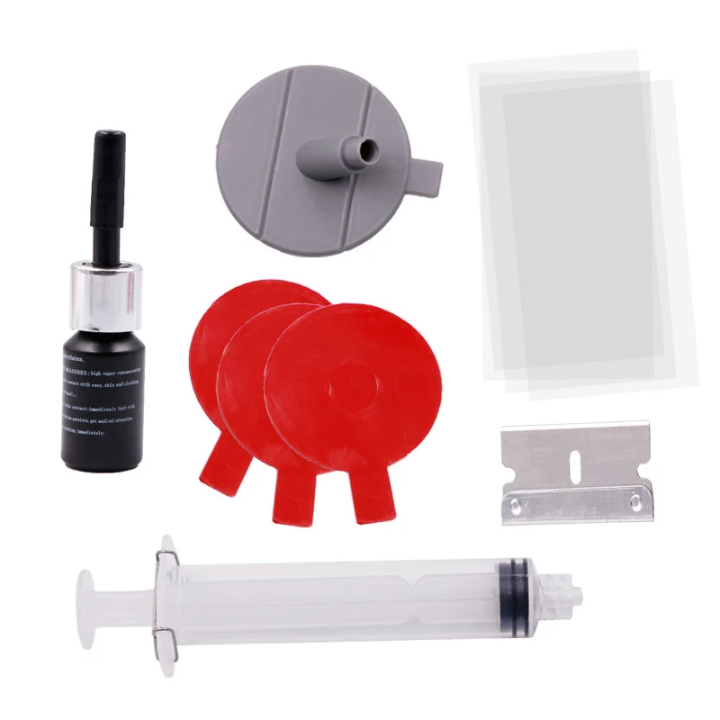 مجموعة إصلاح الزجاج الأمامي للسيارة DIY زجاج الخدش الزجاجي للسيارات لمجموعة أدوات إصلاح الكراك رقاقة إعطاء ملصقات واقية لمقبض الباب #1