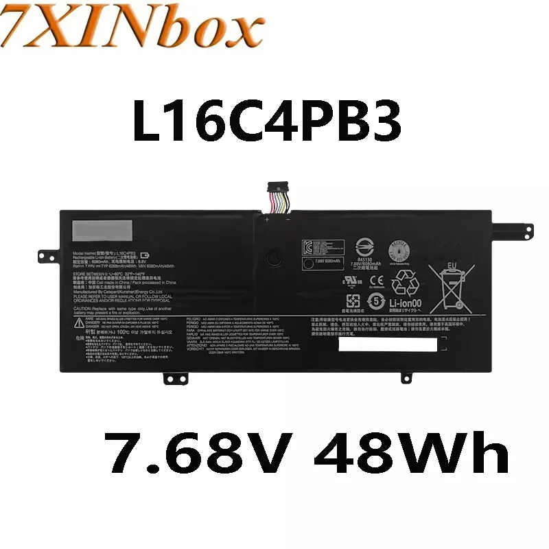 7XINbox L16C4PB3 L16M4PB3 7.68V 48Wh Laptop Battery For Lenovo IdeaPad 720S-13ARR 720s-13IKB L16L4PB3 Series