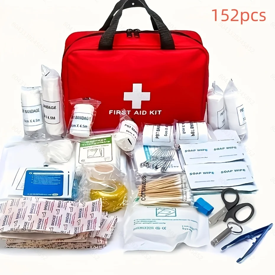 Portable 184piece First Aid Kit, Suitable For Outdoor Hunting, Hiking, Camping And Other Multi-Functional Outdoor First Aid Kits