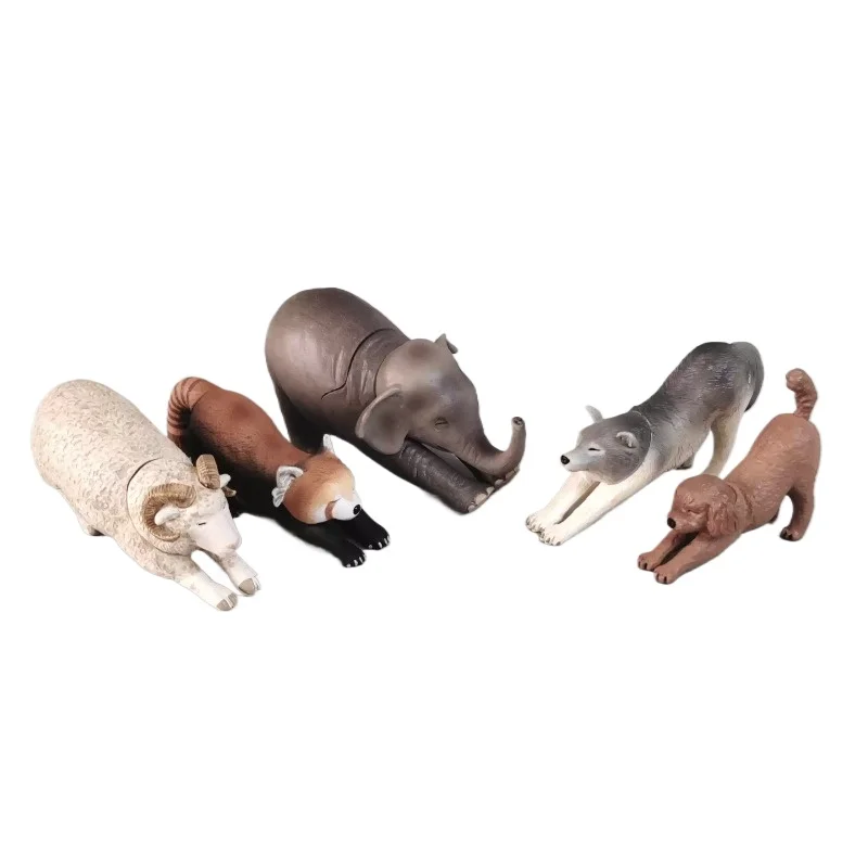 

Оригинальные фигурки животных-растяжек, Часть 3: Лев, Бегемот, Кошка, Кролик, Волк, Декоративная фигурка, Капсульная игрушка