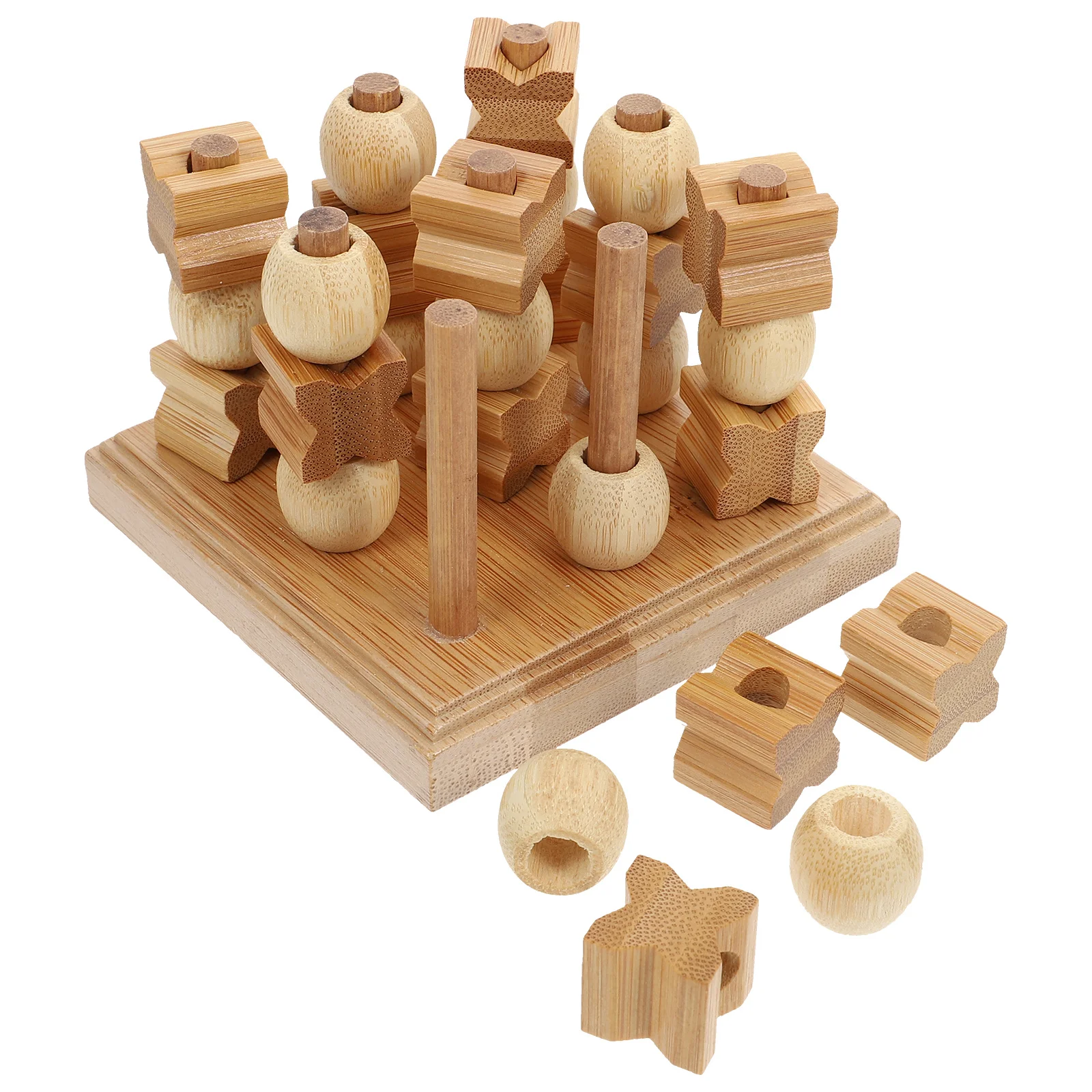 

1Pcs 3D Toe Chess Kids Educational Game Set for Creative Thinking and Memory Development Bamboo Logic Training Plaything