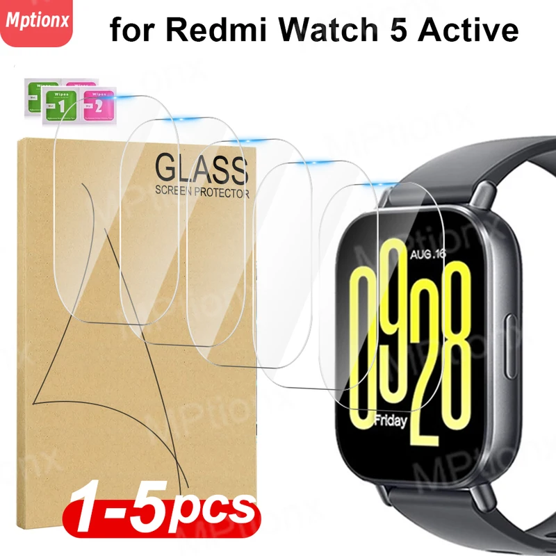 Verre trempé pour Xiaomi Redmi Watch 5 montre intelligente active protecteur d'écran anti-rayures pour Mi Redmi Watch 5 4 Film Prottiecve