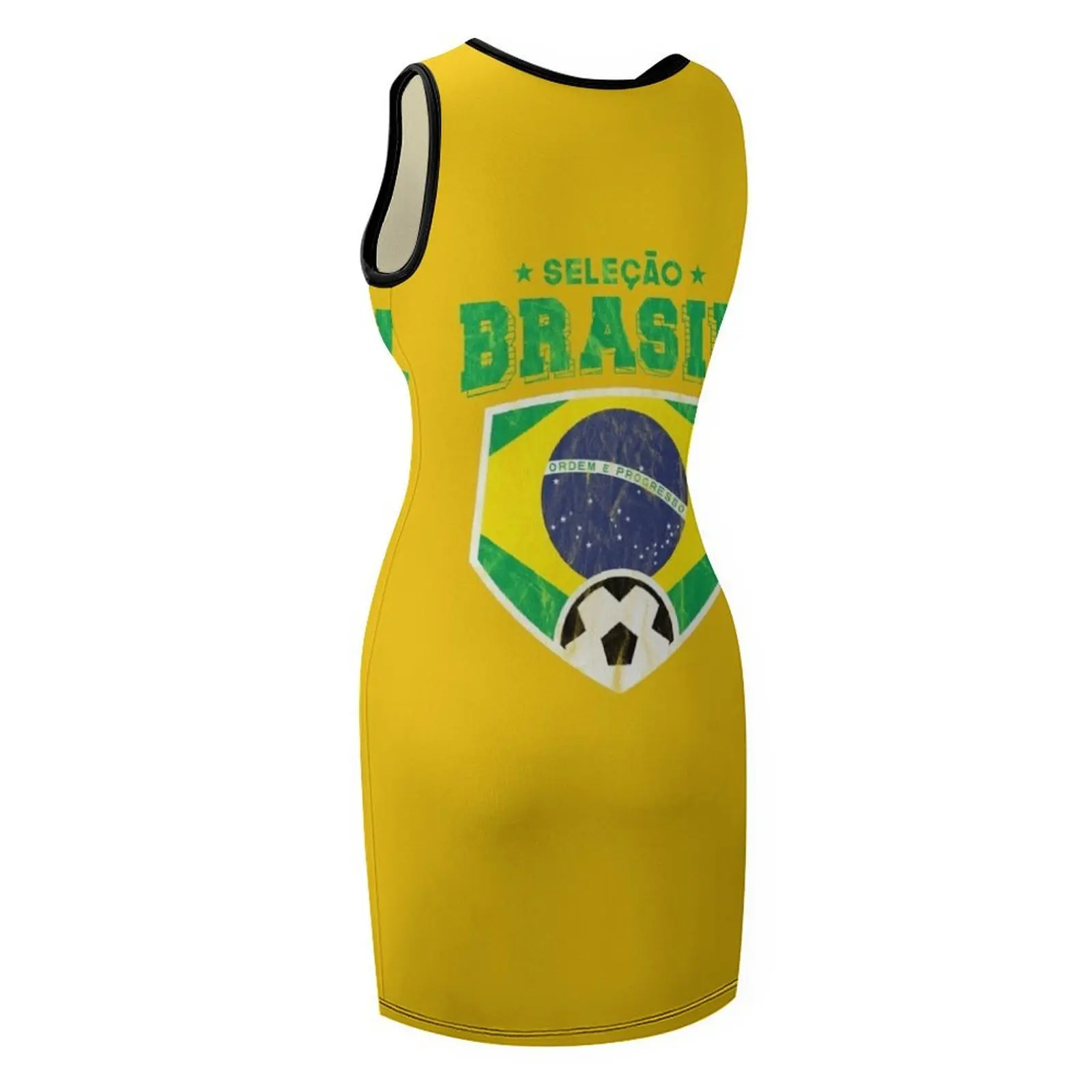 Selecao البرازيل كرة القدم البرازيل العلم الوطني تي شيرت العالم لكرة القدم جيرسي كأس بلا أكمام فستان الشمس للمرأة 2025