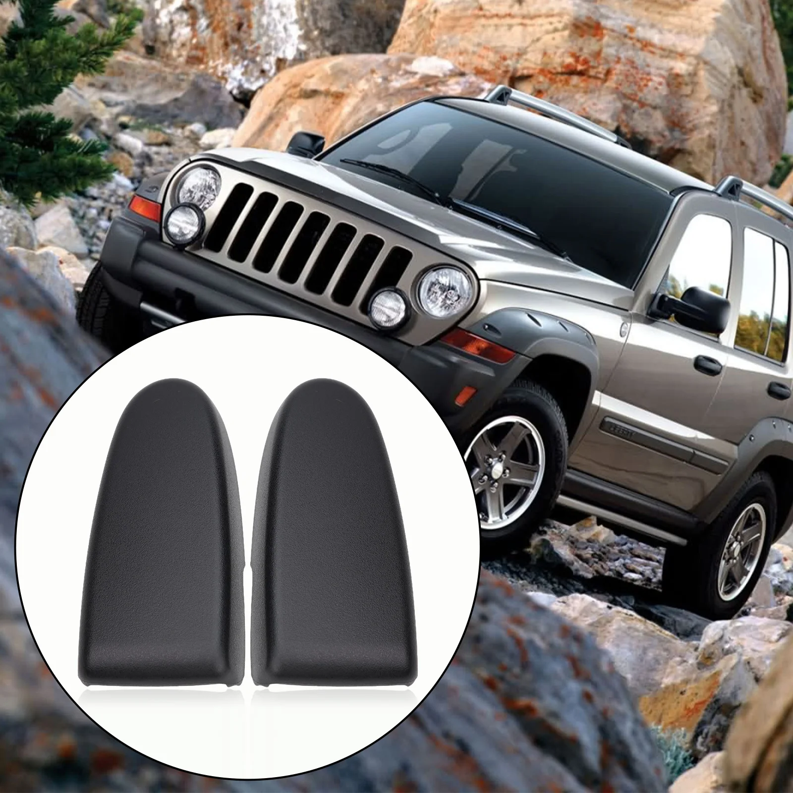 A Pair Rear Gate Hatch Hinge Cover For Jeep Liberty KJ 02-07 55360366 55360367 Direct Replacement  Car Accessories