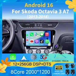 Android 16 Car Radio For Skoda Octavia 3 A7 2013 - 2018 Multimedia Video Player Navigation stereo GPS No 2din 2 din dvd