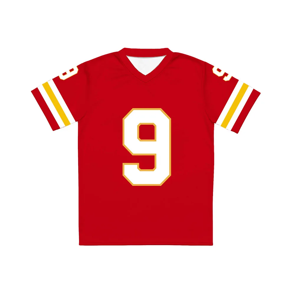 Matt Rife Number 9 Football Tees Unisex Streetwear V-neck Short Sleeve Summer Men Soccer Jersey Fashion Casual Hip Hop T-shirt