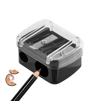 Plastic Double Hole Eyebrow Pencil Sharpener Eye Shadow Pencil Lipliner Special Pencil Sharpener Manual Pencil Sharpener