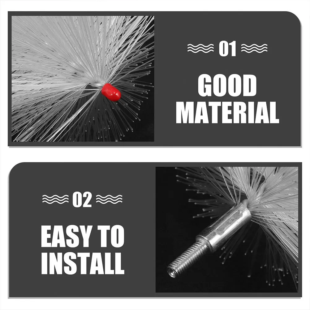 

Drain Hose Brush Head Replacement Sturdy Metal Nylon For Washing Machine Cleaner Portable Tank Fish Tube Cleaning Tool