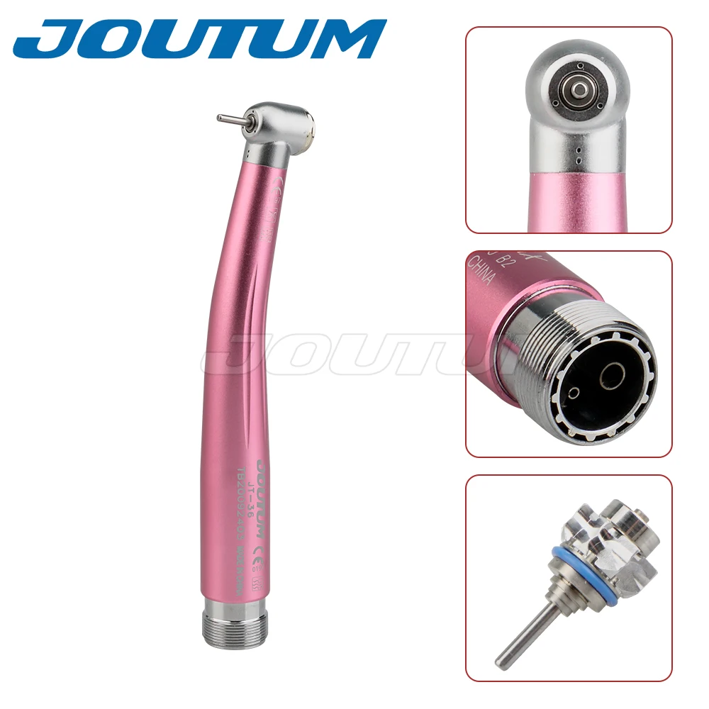 Tandheelkundige Hoge & Lage Snelheid Handpiece Kit Rechte Contrahoek Enkele Water Spary Lucht Turbine 4 Gat 2 Gat Roze Kleur Lab