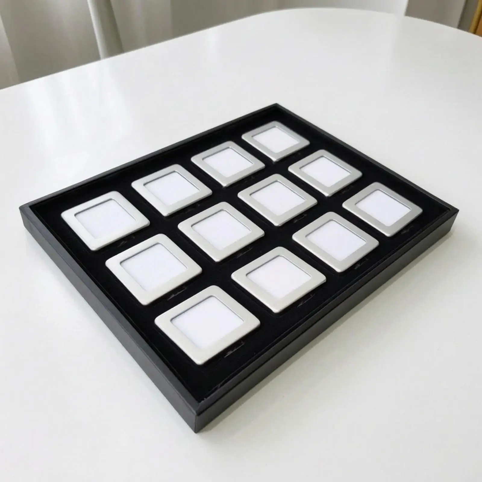 Elegant Jewelry Storage Tray with Glass Cover and Velvet Insert for Bracelet Pendant Necklace Display and Gift Packaging