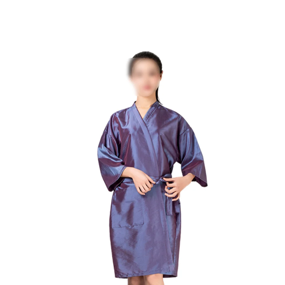 

Платье премиум-класса для окрашивания волос, водонепроницаемая, дышащая, для салона, удобная, приятная для кожи, с карманами, накидка для окрашивания волос, парикмахерская