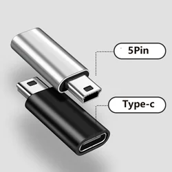 Mini Adapter USB do typu C 5-pinowy męski Mini USB do żeńskiego rodzaj USB C złącze transferu danych dla GoPro MP3 kamera PC Conventer