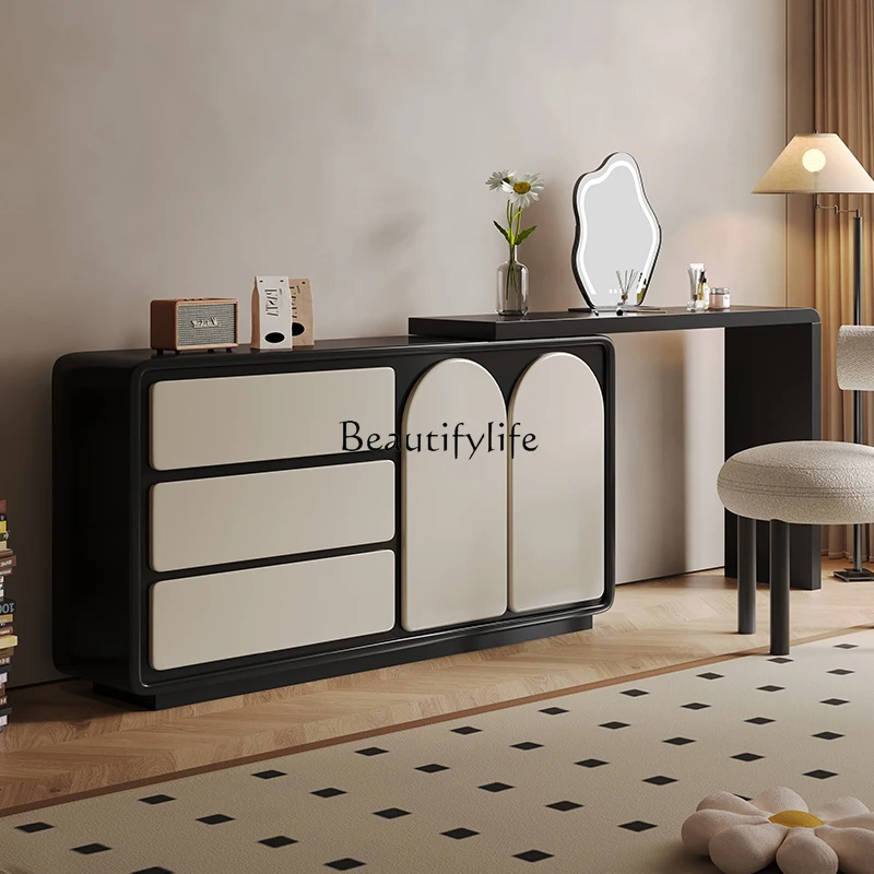 03. *خزانة ملابس لطاولة الزينة بتصميم عتيق لغرفة النوم، خزانة تخزين متكاملة لطاولة الزينة العتيقة #1