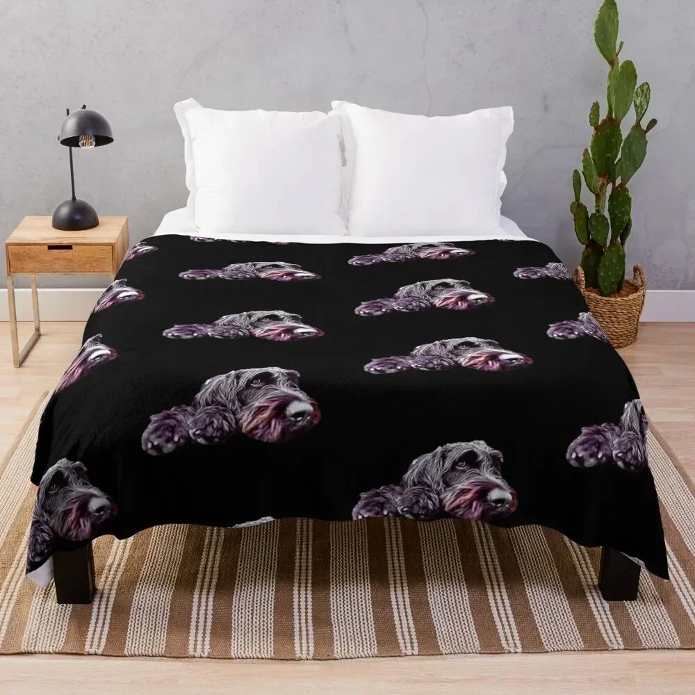 

Labradoodle Doodle Dog | Poodle Mix Dog Throw Blanket Soft Plush Blanket as Housewarming Gift