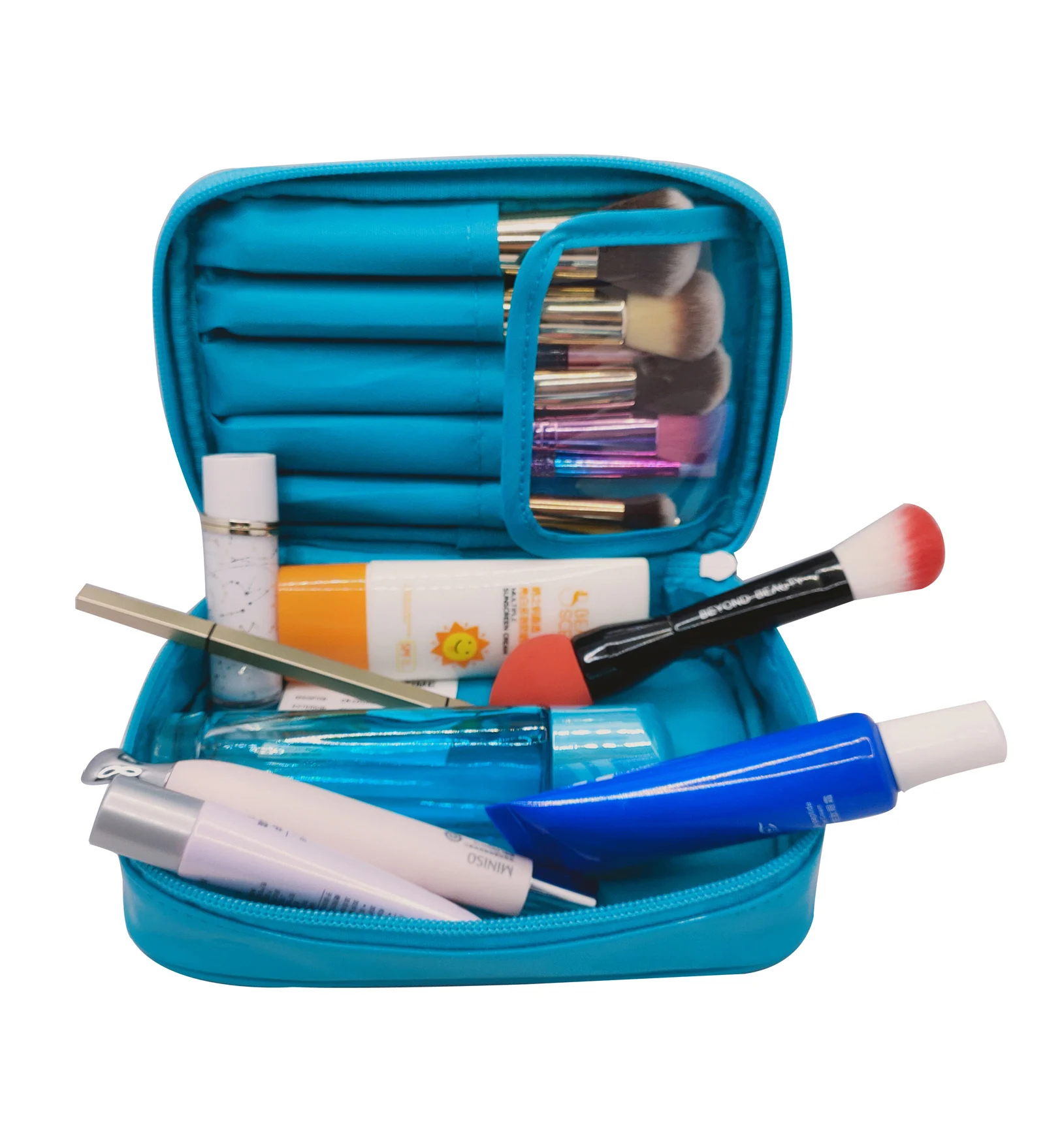 Retro Game Machine Inspired Makeup Bag Cute Cartoon Robot Cosmetic Pouch Portable Travel Toiletry Organizer Zipper Storage Bag f