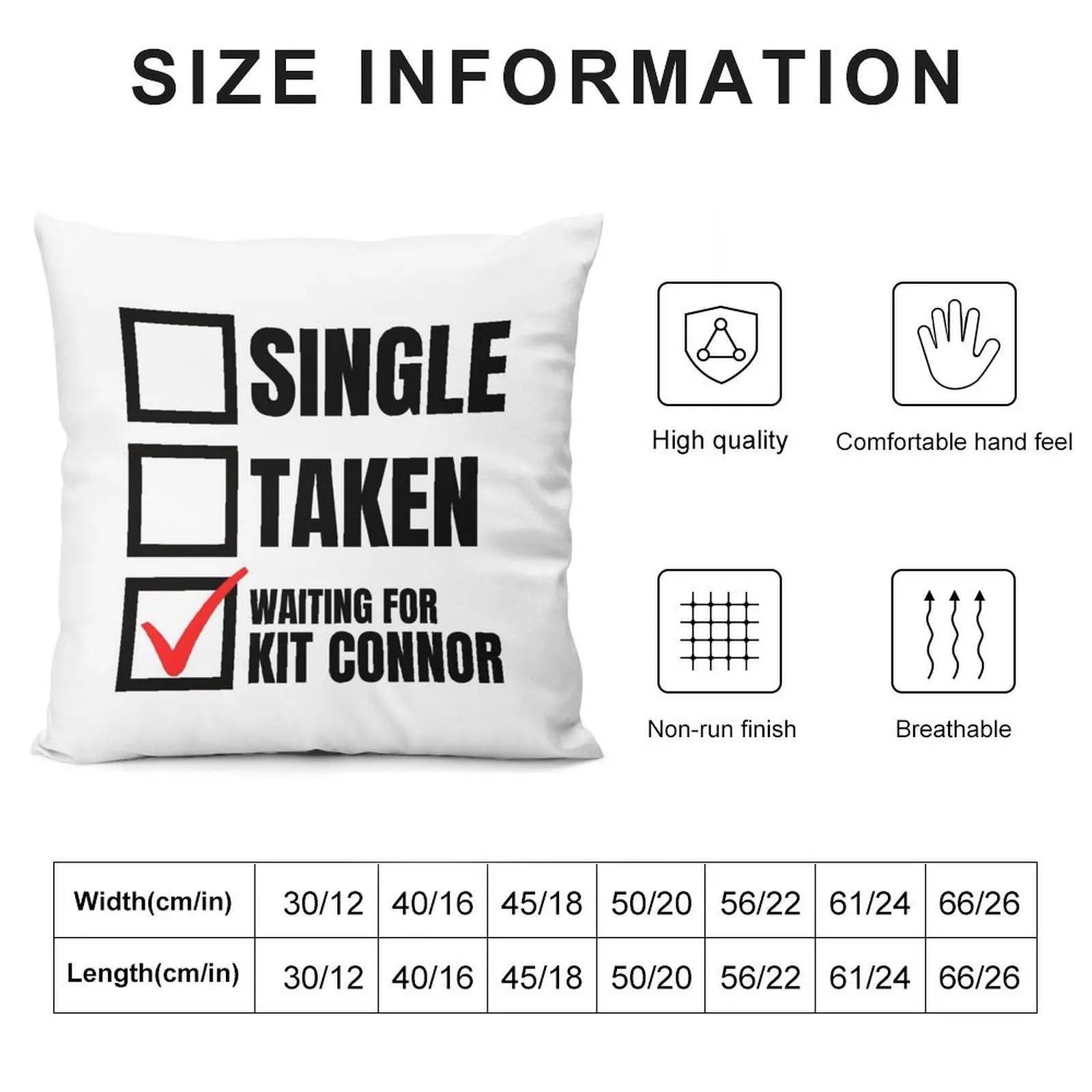 Relationship Status - Waiting for Kit Connor Throw Pillow Rectangular Cushion Cover Decorative Cushion pillow