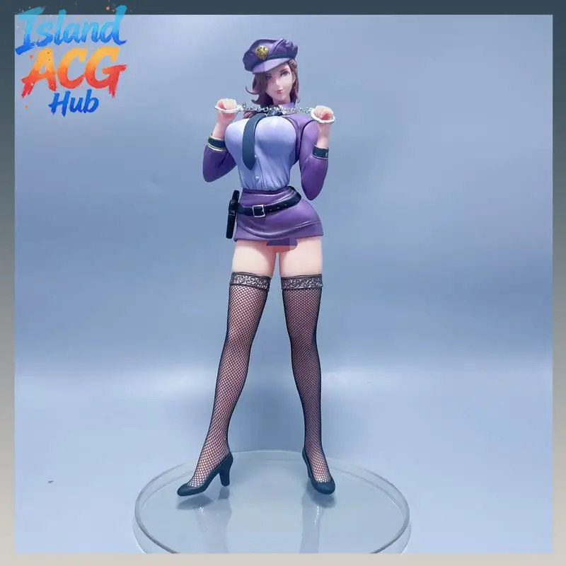 

New Kawaii Anime Policewoman Figure PVC Model Car Ornament PC Case Decor Desktop Collection Model Toy Gift for Anime Fans