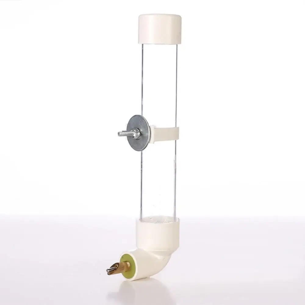 130ML Automatic Bird Water Feeder Metal/Acrylic/Plastic Transparent Parrot Drinking Fountain Biting Needle Wall Mount