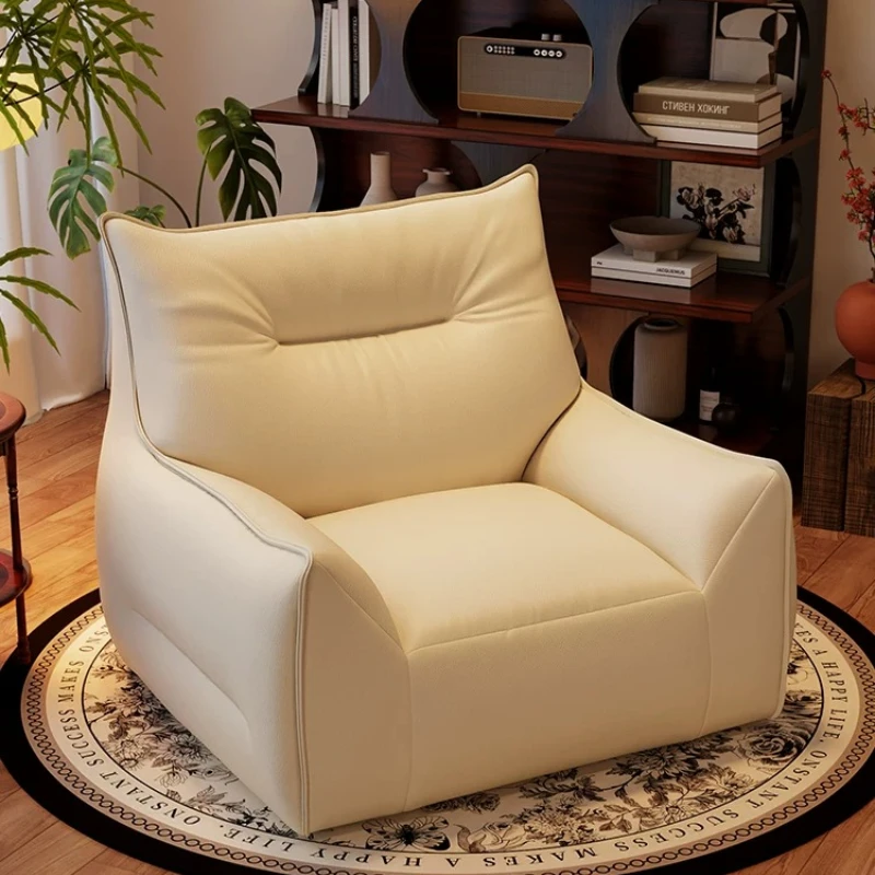 Sofás Reclinables de Lujo para Dormitorio, Sofás Puff Suaves Estilo Francés, Sofá Puff Individual para Suelo, Relleno para Puff, Muebles de Patio