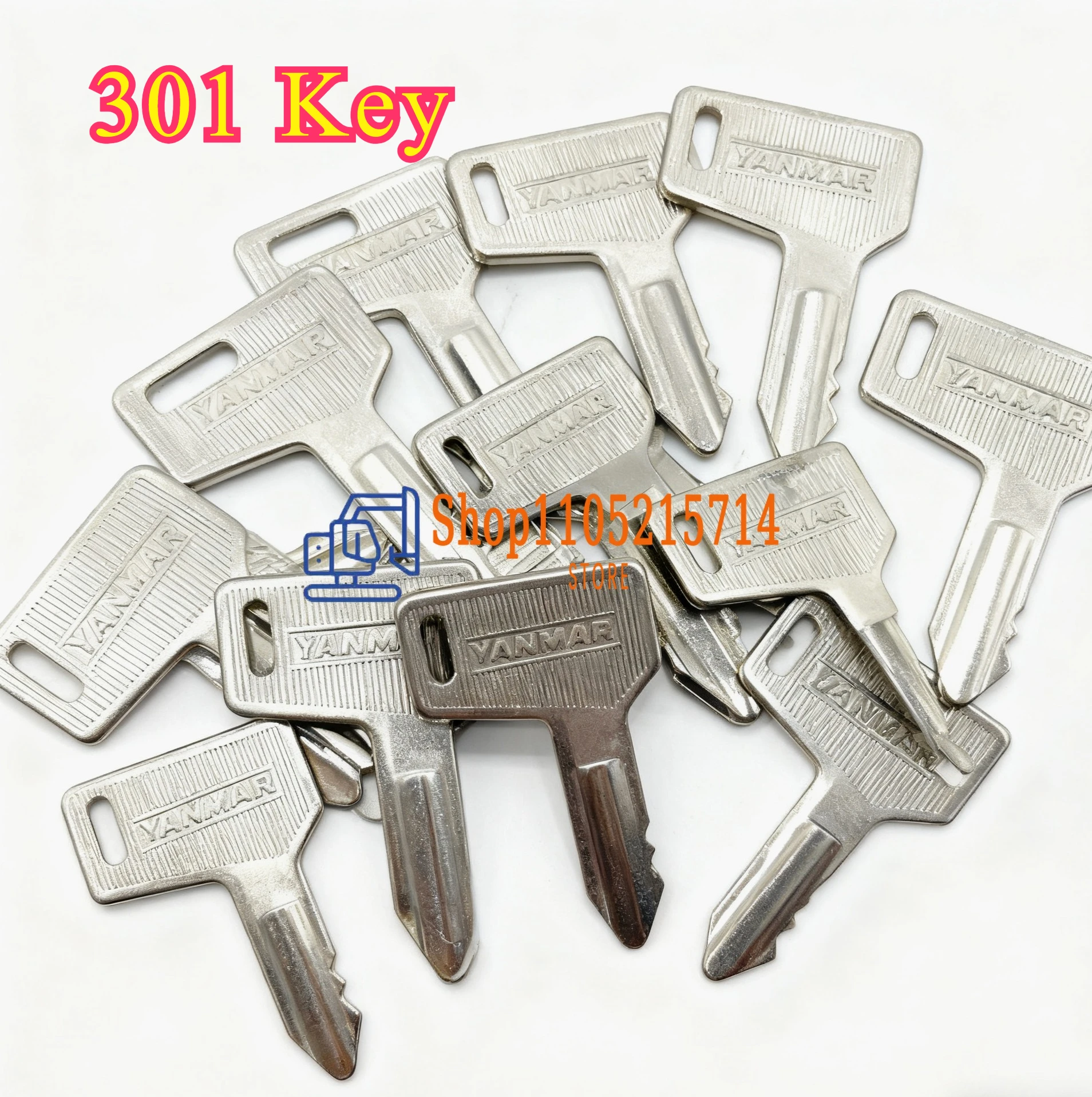 1PC/5PCS/10PCS 301 Excavator Ignition Key For VIO15  VIO15-2 VIO17 For Yanmar Engineering Vehicle Accessory