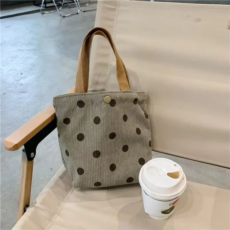 

Corduroy Women Small Tote Shoulder Bags Student Girls Lunch Bento Bag Hand Carry Shopper Bag Female Clutch Purse Handbags New In
