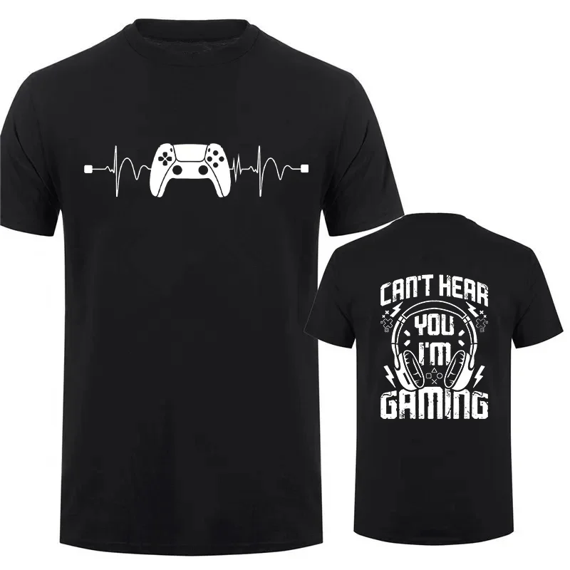 

Men T-Shirts Can't Hear You I'm Gaming Funny Video Gamer Humor Joke for Unisex T-Shirt Video Game Shirt Short Sleeve Tee Top