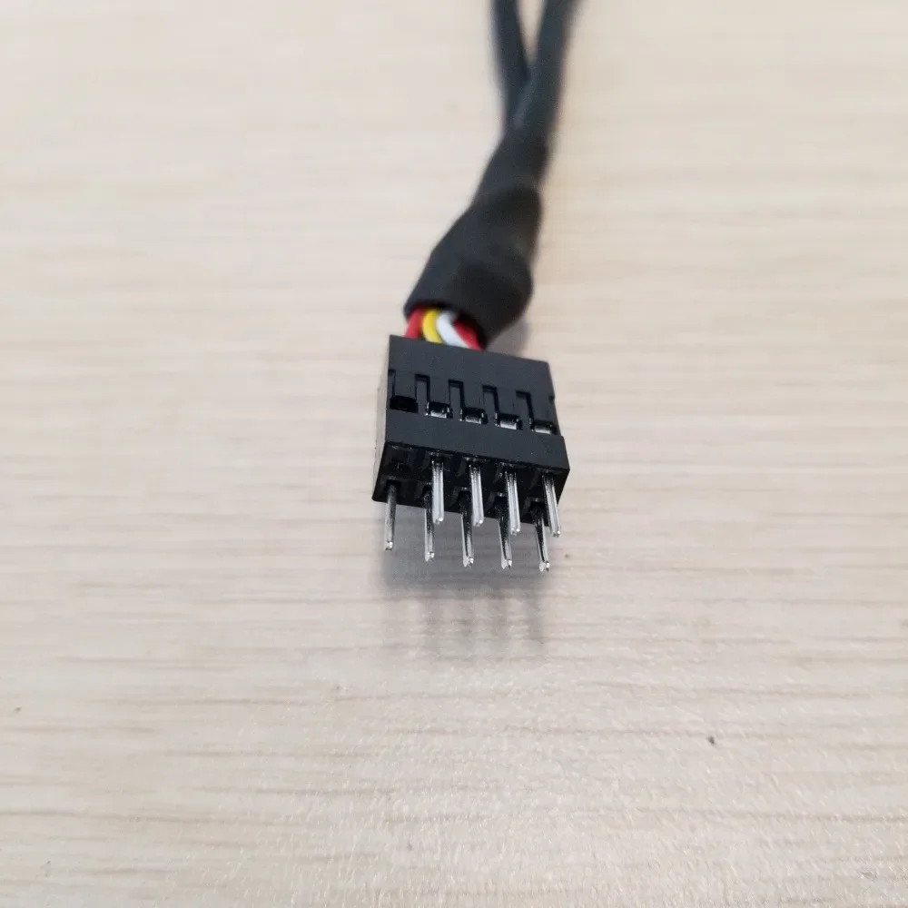 المزدوج USB ذكر إلى علبة الكمبيوتر ، 9Pin دوبونت موصل ، محول Y الخائن ، كابل 20 سنتيمتر ، 24AWG