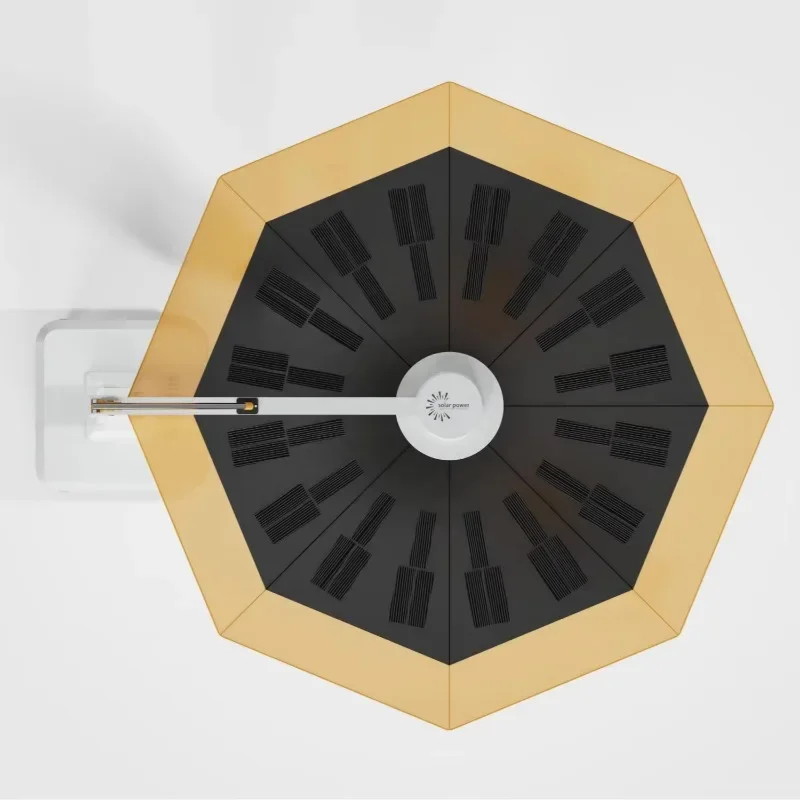 مظلة قابلة للطي تعمل بالطاقة الشمسية مع منفذ شحن للهاتف المحمول، ملحق خارجي صديق للبيئة