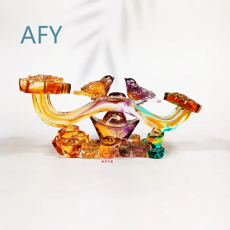 Glazed Ruyi Ornament for Home Decor Living Room Study Feng Shui Decoration Ancient Law Ruyi Symbol for Interior Design Wall