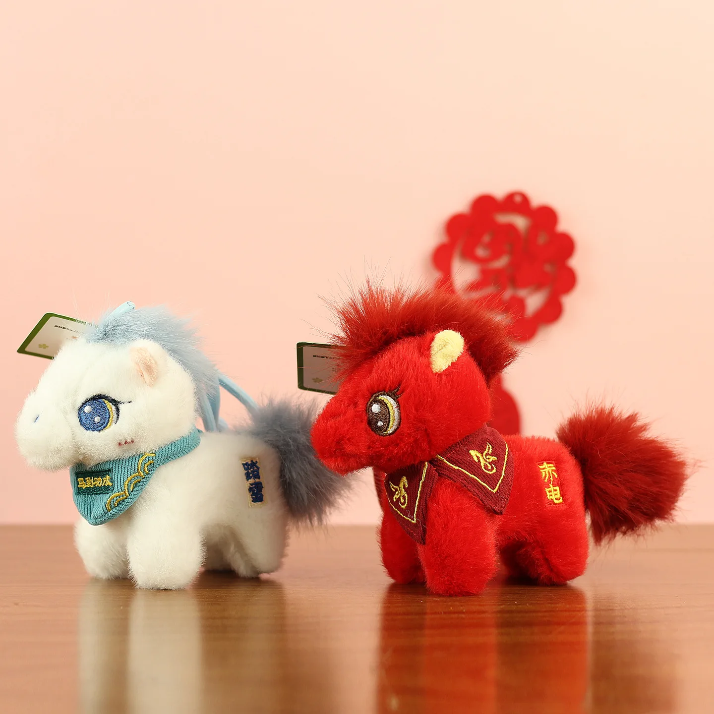 Voor Kawaii Pony Pluche Pop Hanger Paard Chinees Jaar Mascotte Tas Charme Cartoon Gevulde Pop Sleutelhanger Nieuwjaar Geschenken 2026