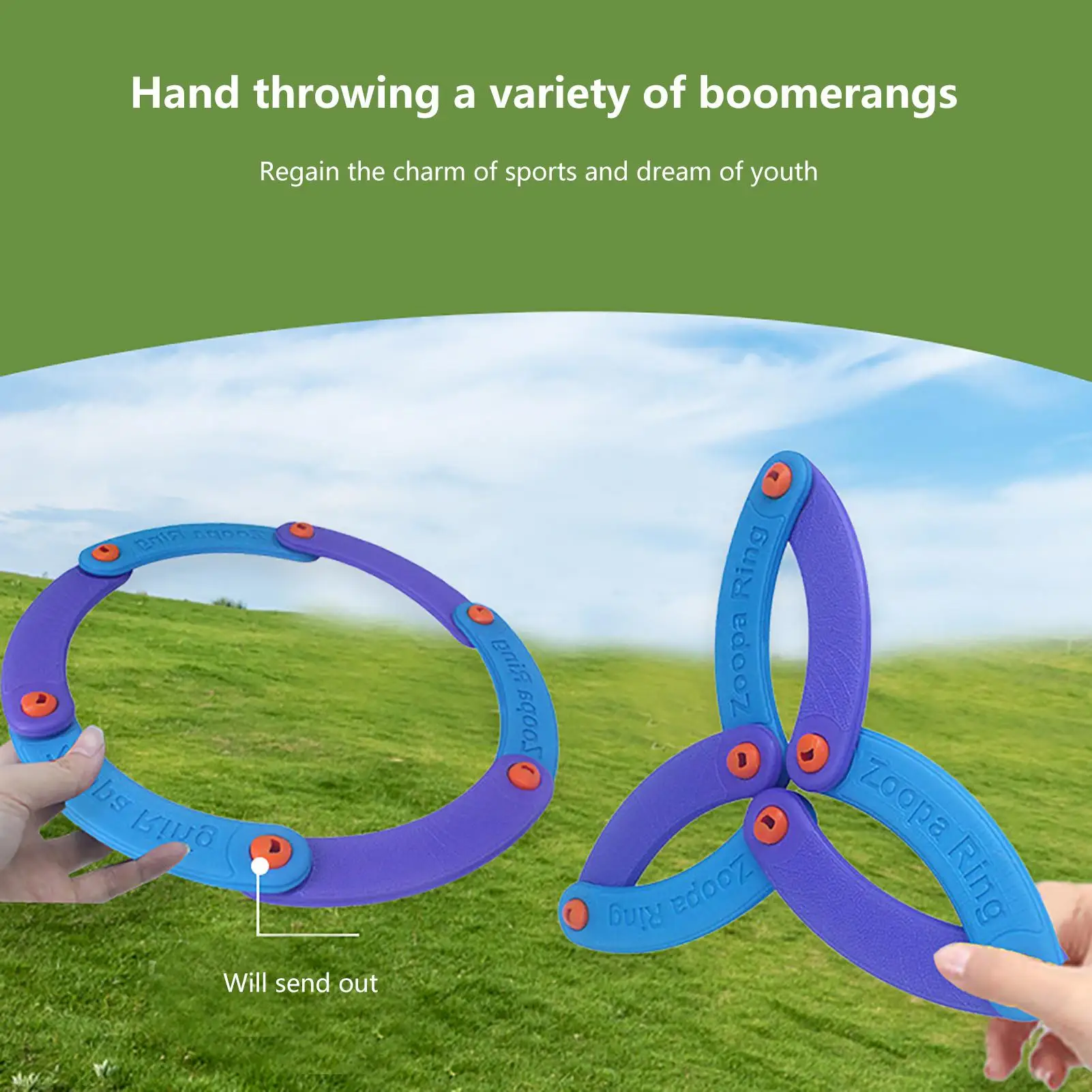 

Small Boomerangs Fly Toys Folding Boomerangs Strong Wind Resistant Good Turning Performance Deepen Parent-child Interaction Toy