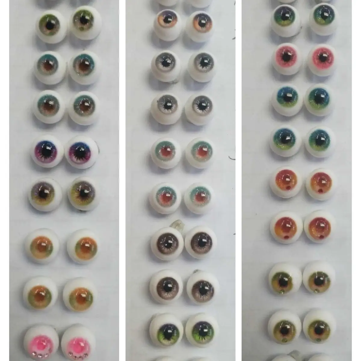 New 12/14/16mm Doll Eyes for Bjd Doll Plaster Eyeball Handmade Human Realistic Stereoscopic Girl Toys Dress Up Doll Accessories