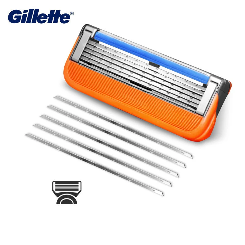 Original Gillette Fusion5 Razor Blades 5 Layers Safe Manul Shaver Head for Men Face Care Replacement Shaving Blade Cassettes