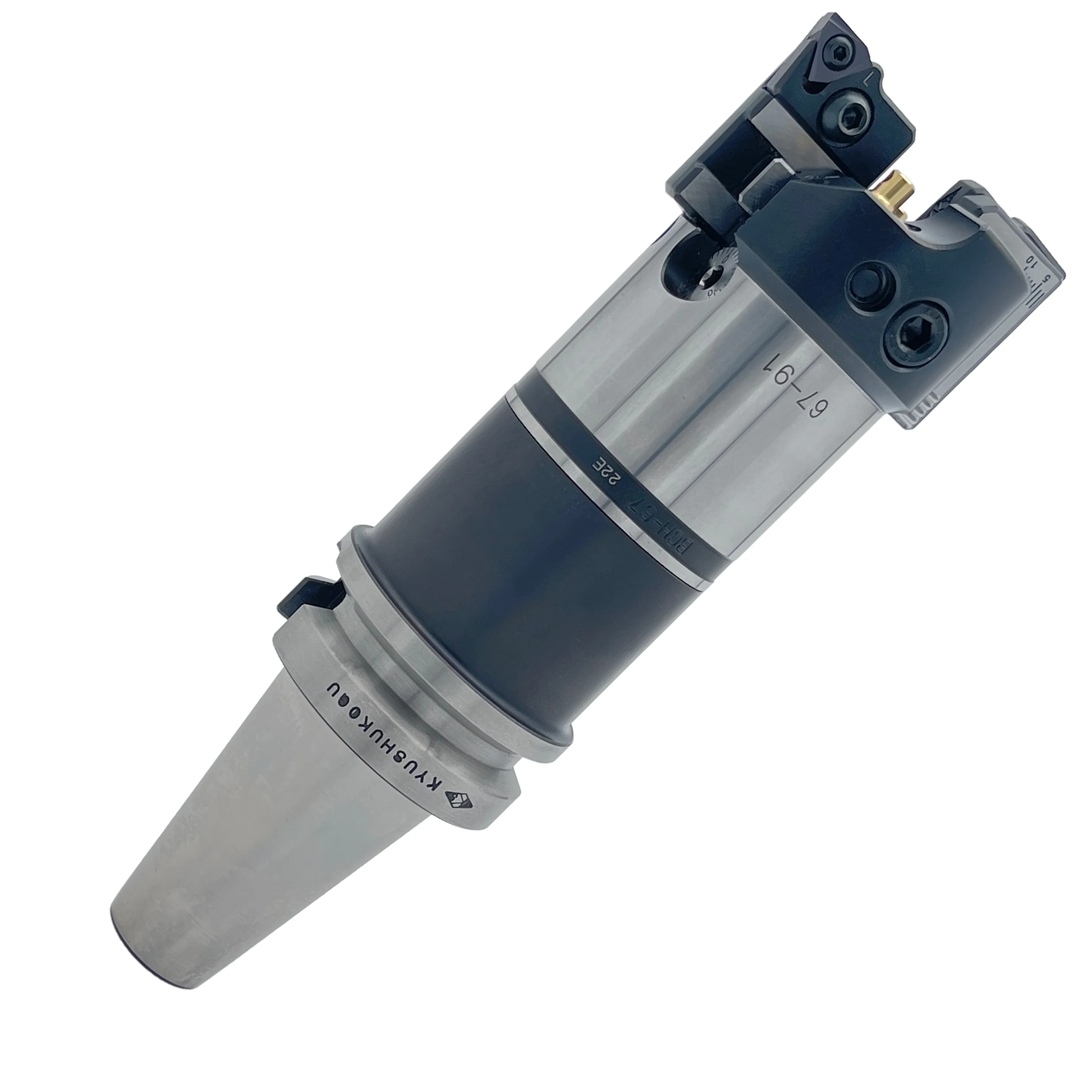 Japanese Two-Blade Boring Tool with Multiple-Blade Adjustment Triangular Tip for Crude Machining Dia.67-91 High Performance BT40